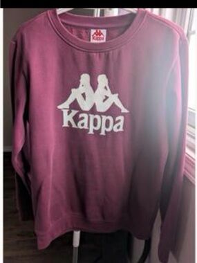 Kappa Crewneck Sweatshirt in Plum with White Logo